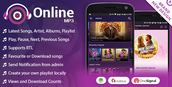 Android Online MP3 with Material Design