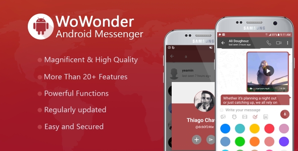 WoWonder Android Messenger v1.6.2 - Mobile Application for WoWonder Social Scri