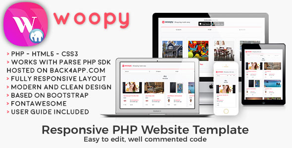 woopy - PHP Listings + Chat Web Template