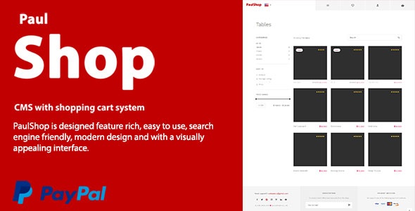 PaulShop - CMS with shopping cart system