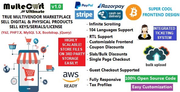 Multecart v2.0 – eCommerce marketplace shopping Cart solution CMS