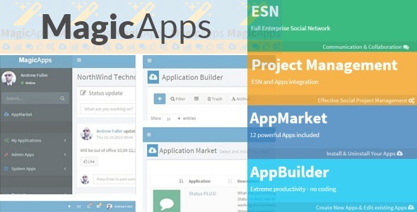 MagicApps - Project Management + ESN + Apps + AppBuilder