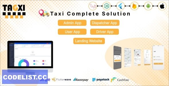 Tagxi v1.0 - Flutter Complete Taxi Booking Solution