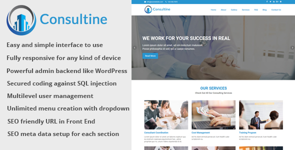 Consultine v1.3 - Consulting, Business and Finance Website CMS