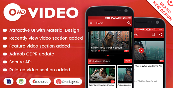 HD Video with Material Design - updated