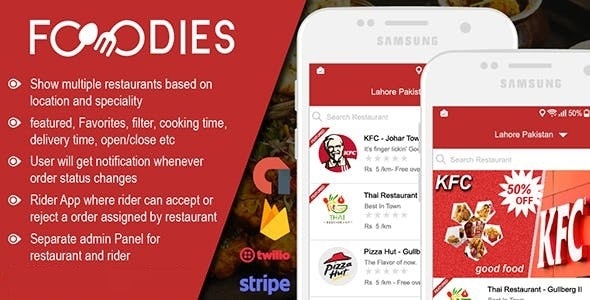 Native Restaurant Food Delivery & Ordering System With Delivery Boy - Android v