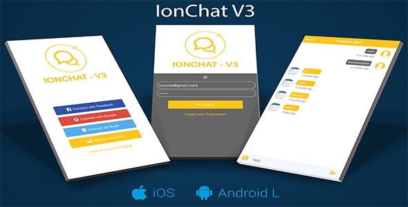 IonChat Firebase v3 Messenger Lite