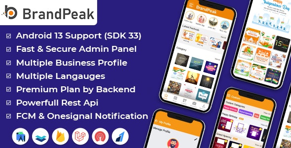 BrandPeak: Festival Poster Maker, Business Post, Political Post Maker App 1.7