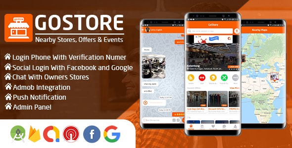 GoStore v1.0 - Nearby Stores, Offers & Events With Admin Panel