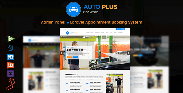 Auto Plus - Laravel Car Wash Booking
