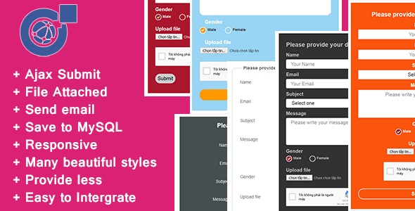 Responsive AJAX Contact Form - PHP, MySQL and Send Mail
