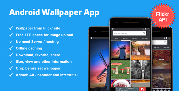 Android Wallpaper App based on Flickr API
